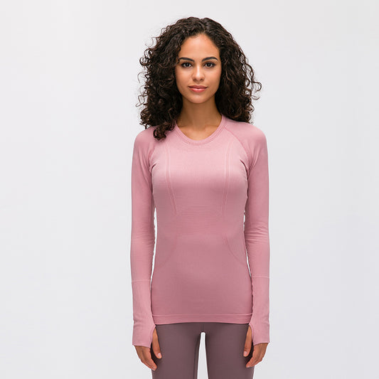 Playera Deportiva Mujer Cuello Redondo Ajustada y Transpirable - Image 2