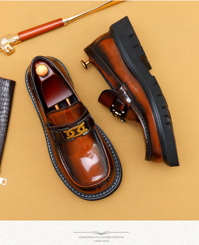 Zapatos de Cuero Lustrado para Hombre - Calzado Business Casual Ancho Elegante - Image 17