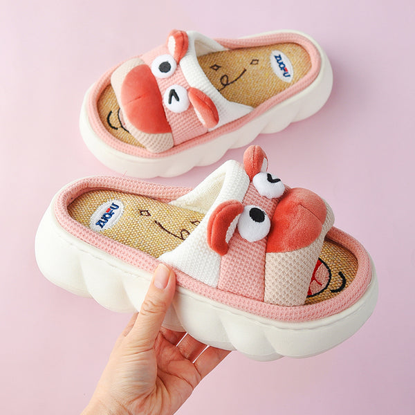 Pantuflas de Lino para Mujer Suela Gruesa Cuatro Estaciones
