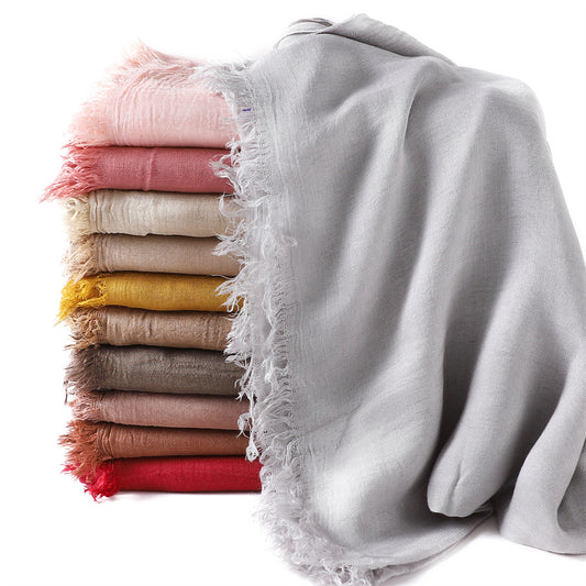 Pashmina Modal Fina Transpirable - Chal Ligero Monocromático para Mujer