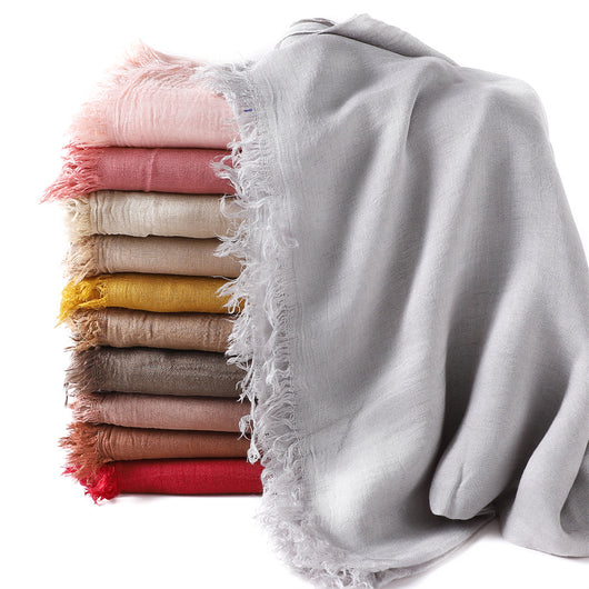Pashmina Modal Fina Transpirable - Chal Ligero Monocromático para Mujer