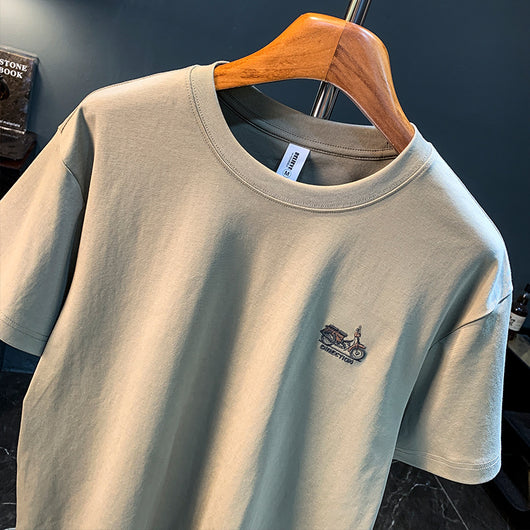 Camiseta Casual para Hombre Verano con Bordado Minimalista - Image 2