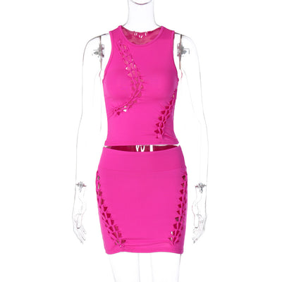 Vestido Liso sin Mangas Cuello Redondo - Image 15
