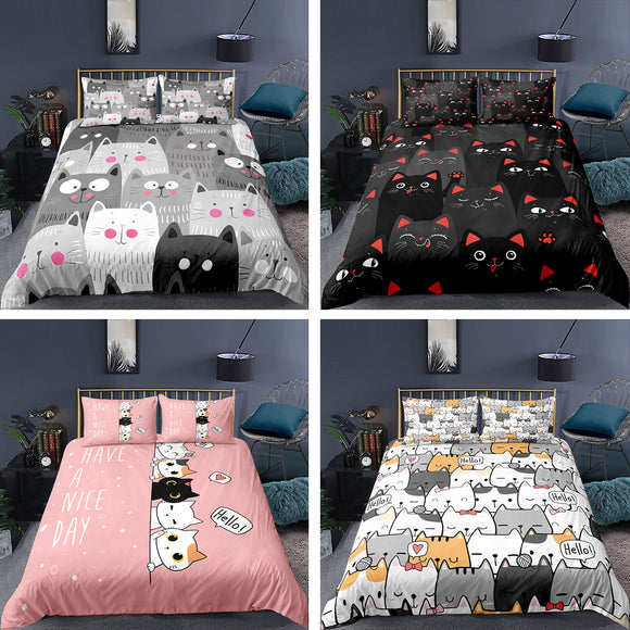 Juego de Funda Nórdica y Almohada Kitty Series