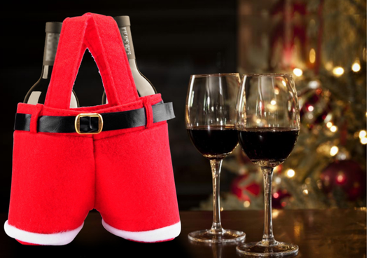 Bolsa de Regalo Navideña Estilo Pantalón Santa en Tela de Lana - Image 20