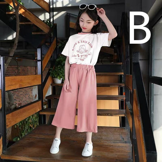 Conjunto Deportivo Infantil Estilo Western con Pantalón Ancho de Dos Piezas - Image 9