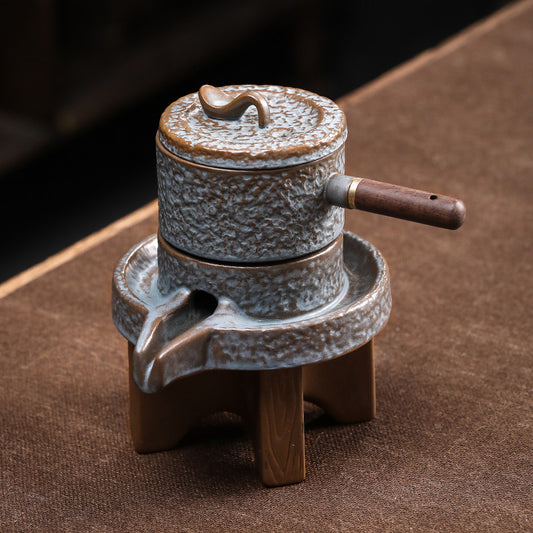 Juego de Té Giratorio Lazy Stone con Tetera Kung Fu de Agua - Image 2