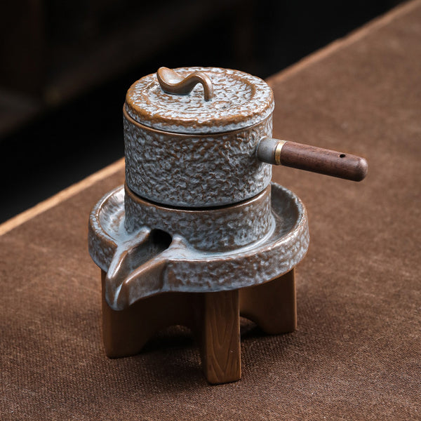 Juego de Té Giratorio Lazy Stone con Tetera Kung Fu de Agua