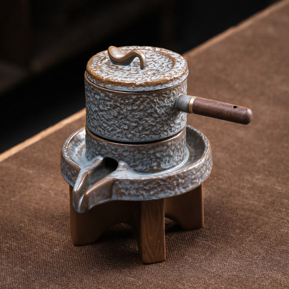 Juego de Té Giratorio Lazy Stone con Tetera Kung Fu de Agua