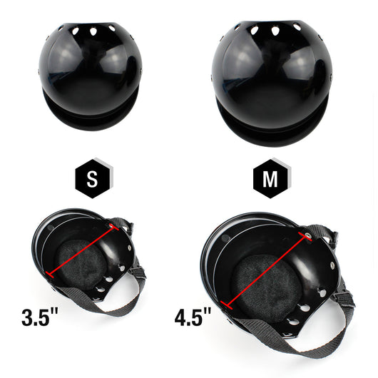 Black pet helmet with an adjustable chin strap and a pair of black pet goggles with an elastic strap. - Image 3