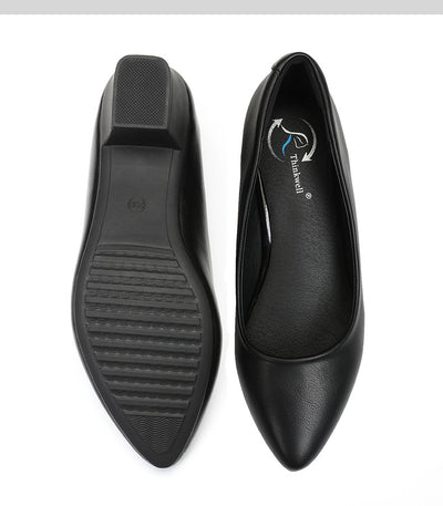 Zapato de Cuero Negro Suela Blanda Confort Plano - Image 11