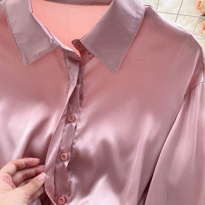 Top Crop Satinado Ajustado Estilo Cocción Ligera para Mujer - Image 19