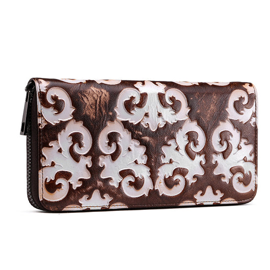 Billetera Larga de Cuero Genuino Estilo Retro para Mujer - Image 3