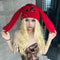 Gorro Conejo Orejas Largas Diseño Otoño Invierno con Remaches