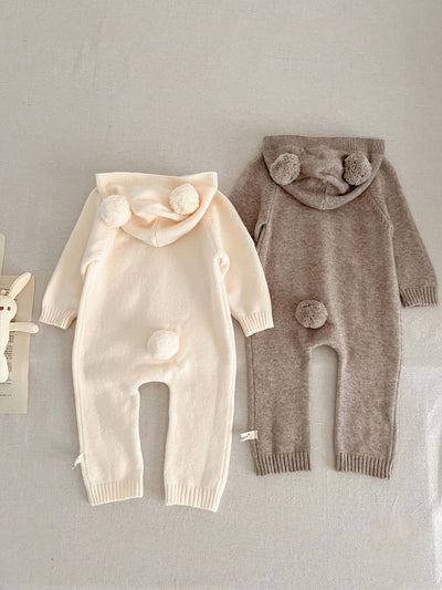 Pijama Enterizo con Capucha de Orejas de Osito Estilo Occidental - Image 15