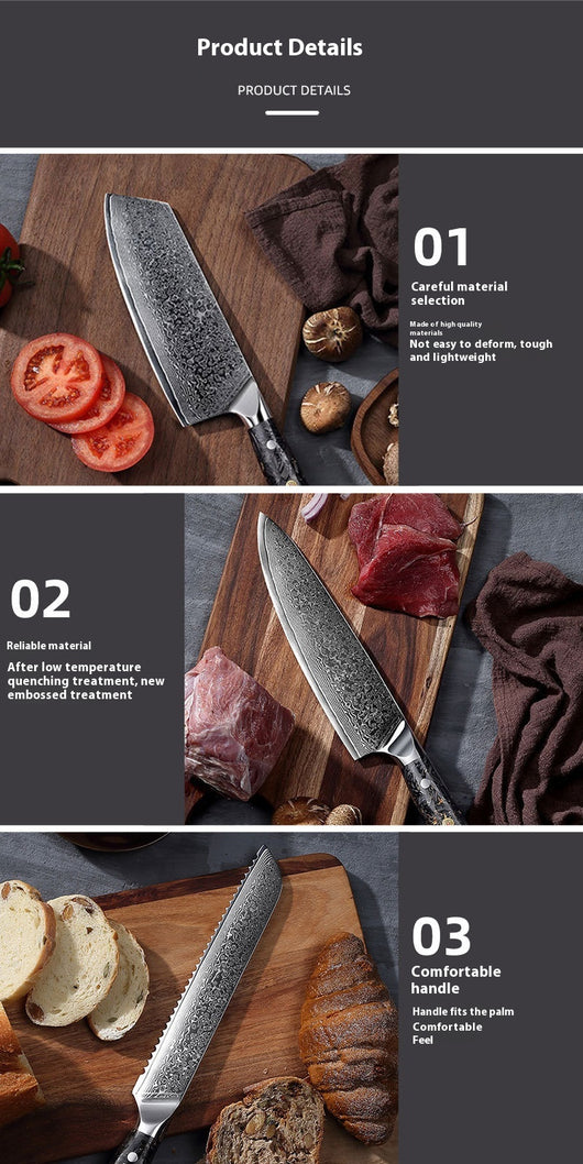 Cuchillo de Chef Profesional con Núcleo de Acero de 67 Capas - Image 20