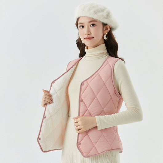 Chaleco Corto de Terciopelo para Otoño e Invierno Mujer - Image 3