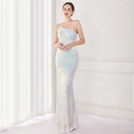 Vestido de Noche con Lentejuelas Brillantes para Fiestas y Eventos Especiales