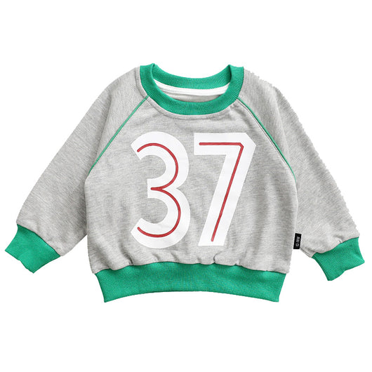 Suéter Infantil Otoño con Cuello Redondo y Diseño de Letras - Unisex Coreano - Image 13