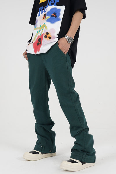Pantalones Overol Hombre Trendy Pierna Ancha Casual Sólido - Image 2