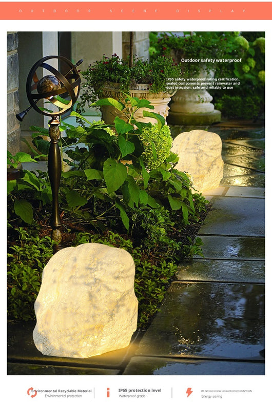 Lámpara de Piso Impermeable para Jardín y Terraza en Resina de Piedra - Image 16