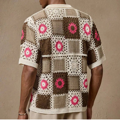 Suéter Tejido Hueco Estilo Étnico Retro - Image 12