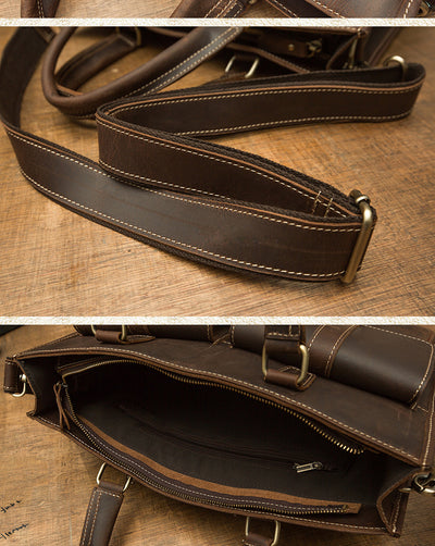 Maletín de Cuero Vintage Hecho a Mano para Hombre - Image 14