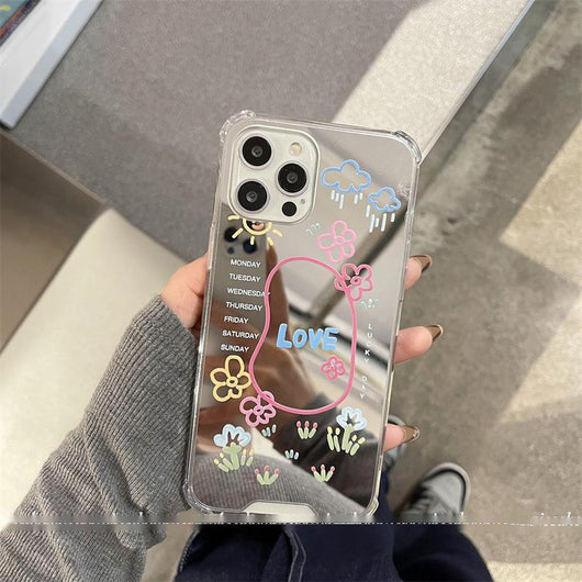 Funda Espejo Floral para Teléfono - Diseño Graffiti Moderno - Image 4