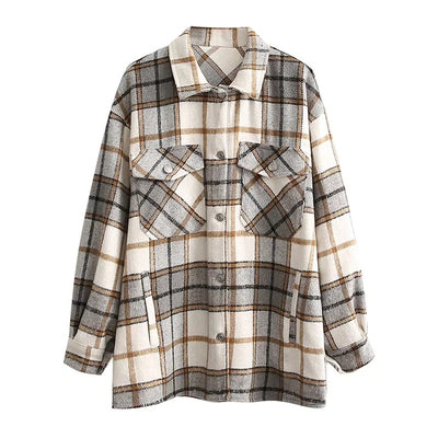 Camisa de Cuadros Oversize en Lana - Estilo Boyfriend - Image 6