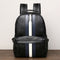 Mochila de Viaje en Cuero con Contraste de Colores para Hombre