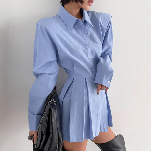 Blusa de Algodón con Cordones - Camisa Versátil de Manga Larga