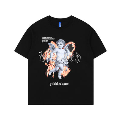 Camiseta Holgada Creativa de Manga Corta para Hombre - Image 3