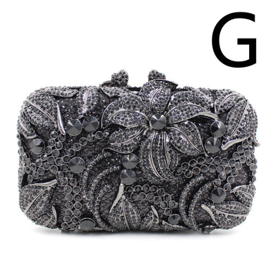 Clutch Elegante con Flores y Cristales Brillantes - Image 12