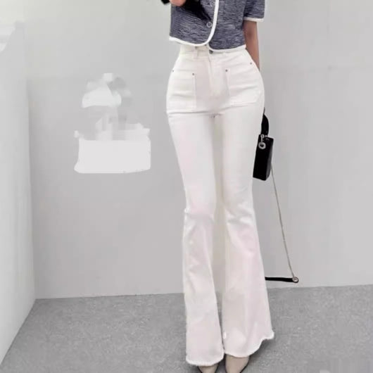 Pantalón Vaquero Talle Alto Pierna Larga Efecto Cuerno Fengqi - Image 4