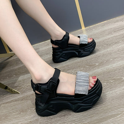 Sandalias Deportivas Cómodas Estilo Coreano con Punta Redonda