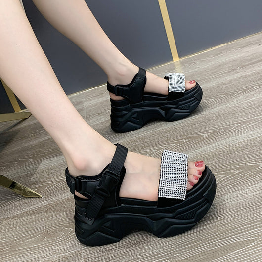 Sandalias Deportivas Cómodas Estilo Coreano con Punta Redonda