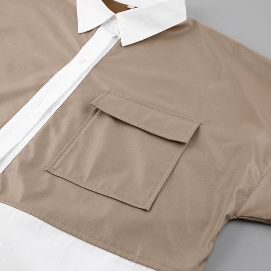 Blusa Manga Larga con Cuello Polo Holgado para Mujer - Image 12