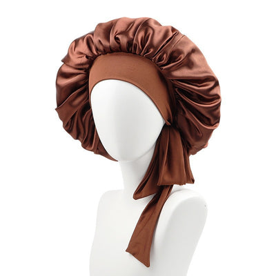 Gorro de Seda con Moño Elástico - Diseño Liso y Elegante - Image 6