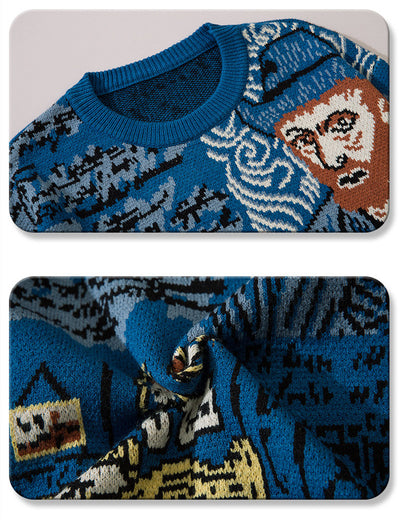 Suéter Holgado con Estampado Graffiti - Comodidad Casual - Image 12