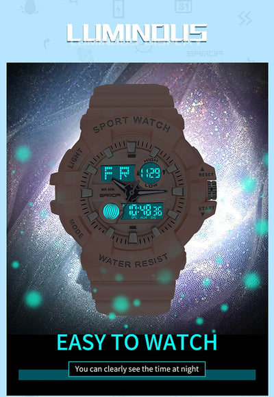 Reloj Deportivo Digital Dual Display Pantalla Grande Luminoso Resistente al Agua Unisex - Image 27