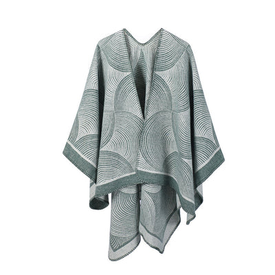 Chal de Lana Estampado Geométrico para Mujer - Image 6