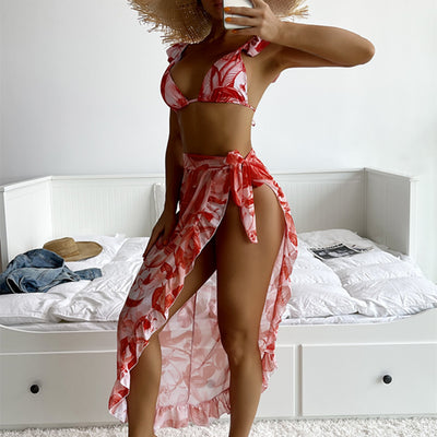 Bikini Enterizo con Falda Dividida Estilo Europeo - Image 14