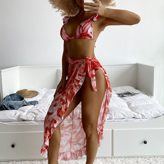 Bikini Enterizo con Falda Dividida Estilo Europeo - Image 14