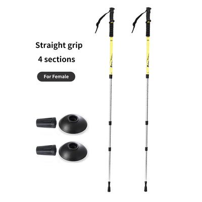 Bastones de Trekking Ultraligeros Plegables de Aluminio con Mango Recto - Image 18