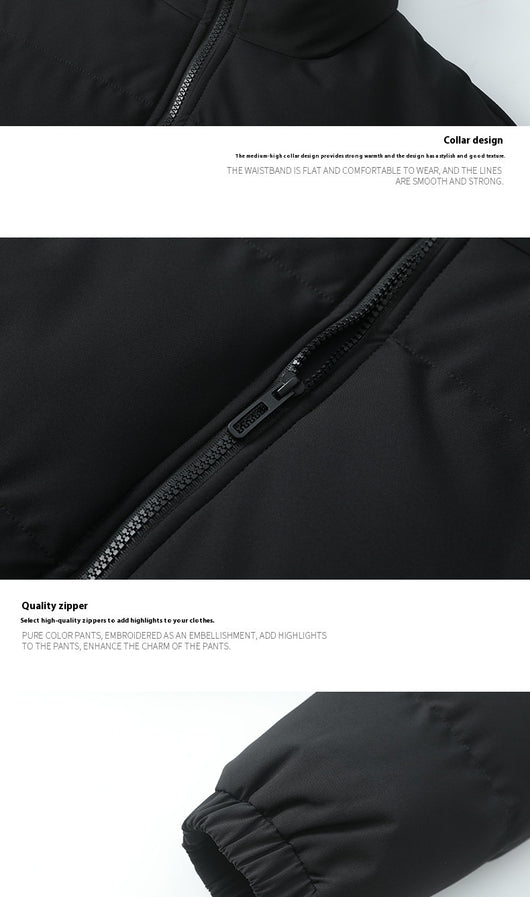 Chaqueta Acolchada de Plumas para Hombre con Cuello Alto - Image 22