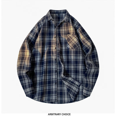 Camisa-Chaqueta Casual de Cuadros para Hombre - Image 24