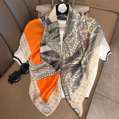 Pañuelos de Seda Estampados para Mujer - Hijab Versátil - Image 51