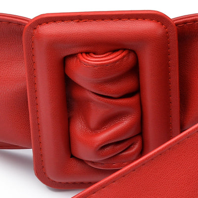 Cinturón Ancho Decorativo para Mujer con Hebilla de Cuero y Bolsa - Image 11