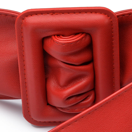 Cinturón Ancho Decorativo para Mujer con Hebilla de Cuero y Bolsa - Image 11