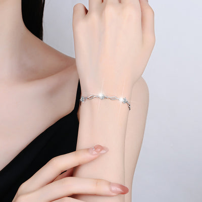 Pulsera de Plata Esterlina con Moissanita Multicolor S925 - Image 4